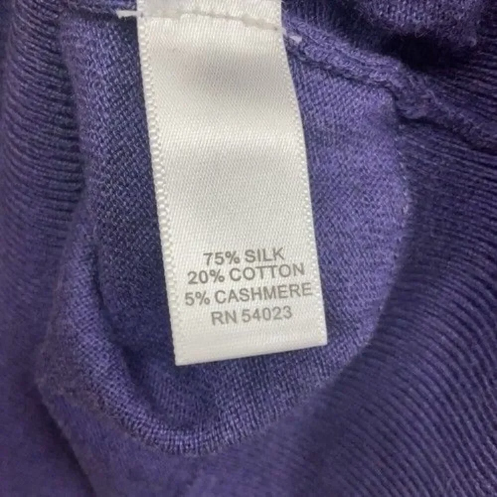 NWOT Banana Republic Luxury Blend Silk/Cotton/Cashmere V-Neck Sweater Men Size L